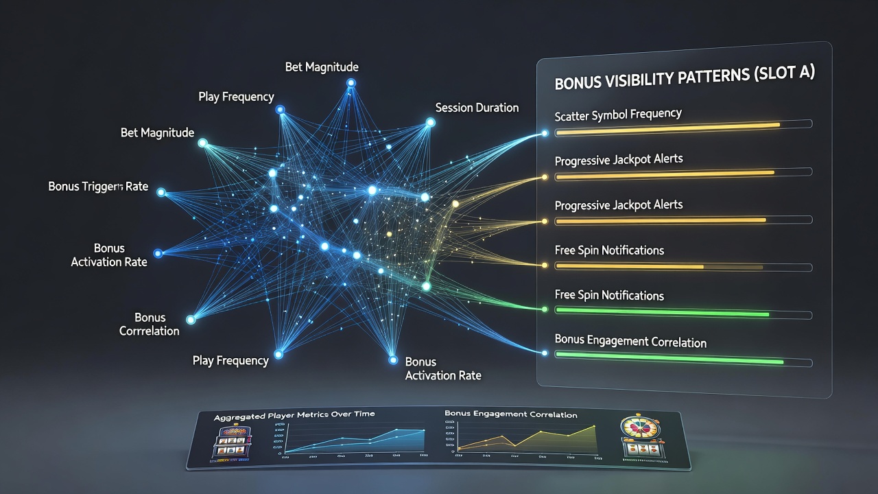 Comparative chart of bonus visibility effects on player behavior in slots versus live dealer games
