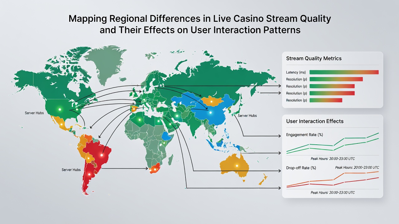 Side-by-side comparison of live dealer table interfaces showing high-resolution European streams versus lower-latency Asian and North American feeds