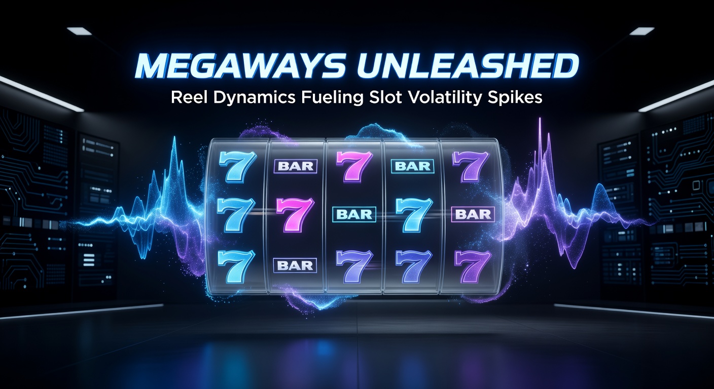 Explosive Megaways cascade sequence with expanding reels, glowing multipliers, and a jackpot meter filling amid high-volatility action