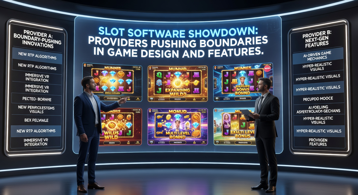 Vibrant slot game interfaces showcasing dynamic reels and innovative bonus features from leading providers